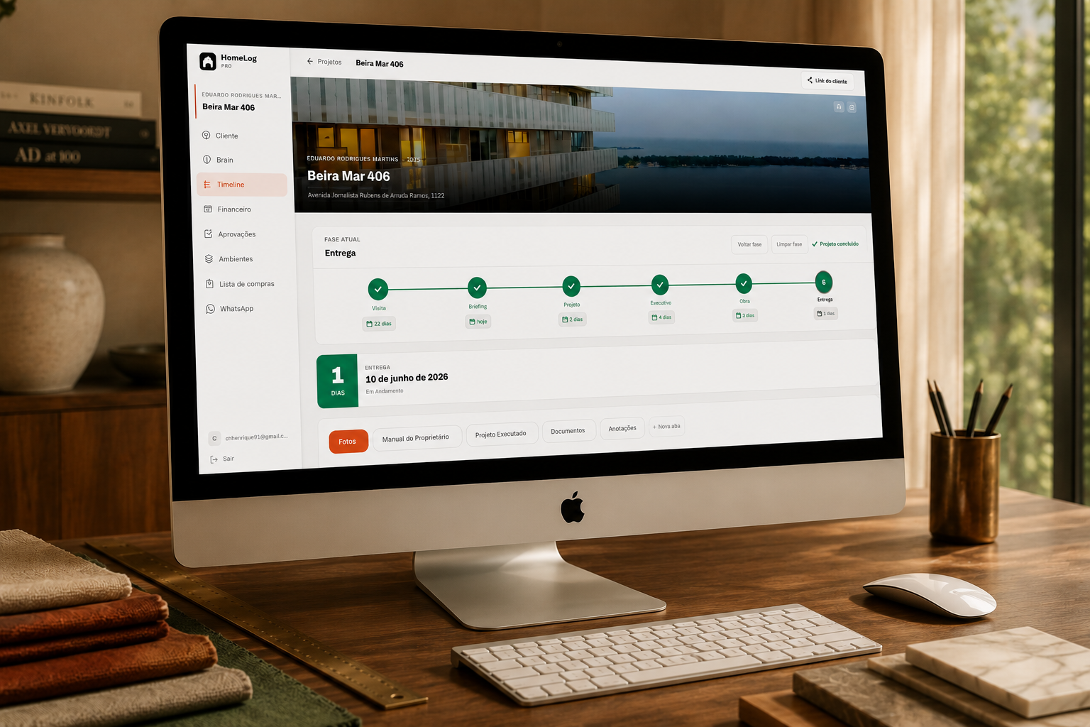HomeLog PRO — Dashboard